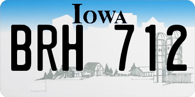 IA license plate BRH712