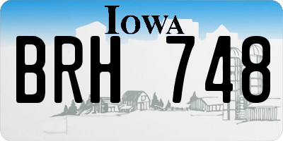IA license plate BRH748