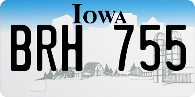 IA license plate BRH755