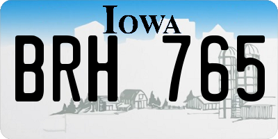 IA license plate BRH765
