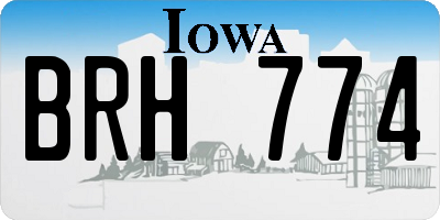IA license plate BRH774