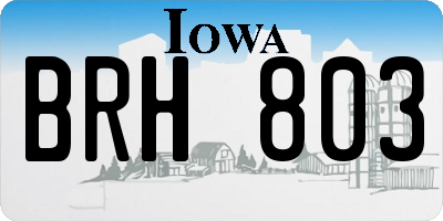 IA license plate BRH803