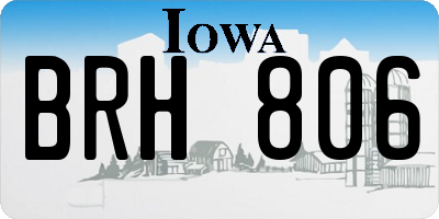 IA license plate BRH806