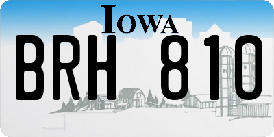 IA license plate BRH810