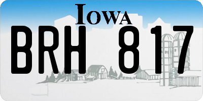 IA license plate BRH817