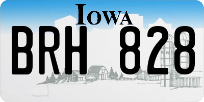 IA license plate BRH828