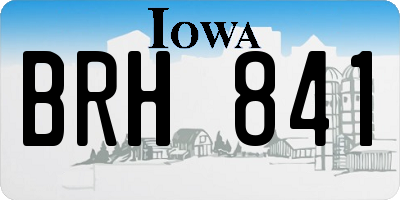 IA license plate BRH841