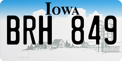 IA license plate BRH849
