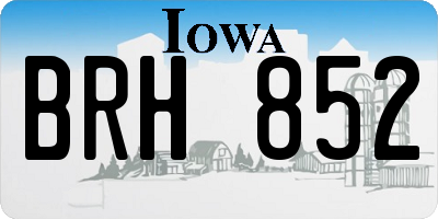 IA license plate BRH852