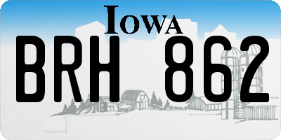 IA license plate BRH862