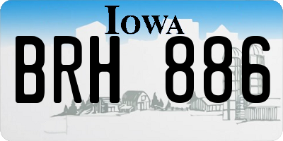 IA license plate BRH886