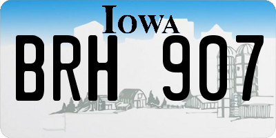 IA license plate BRH907