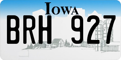 IA license plate BRH927