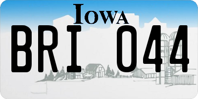 IA license plate BRI044