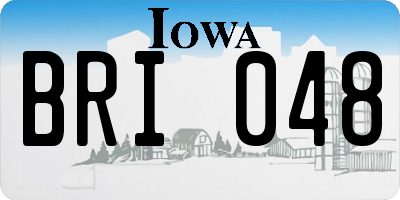 IA license plate BRI048