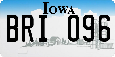 IA license plate BRI096