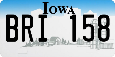 IA license plate BRI158