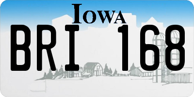 IA license plate BRI168