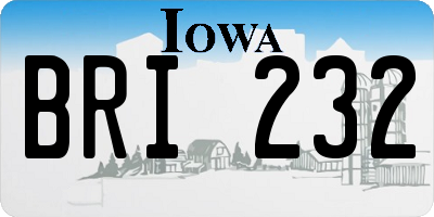 IA license plate BRI232