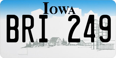 IA license plate BRI249