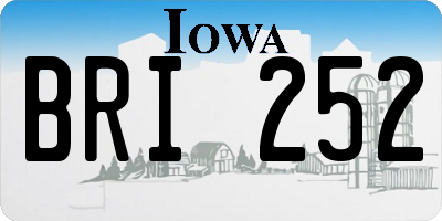 IA license plate BRI252