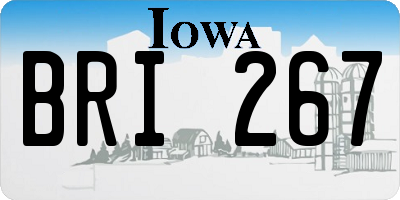 IA license plate BRI267