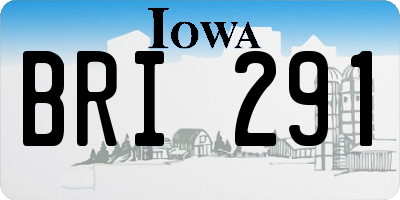 IA license plate BRI291