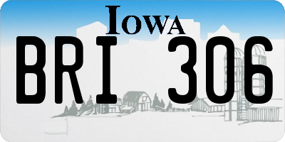 IA license plate BRI306