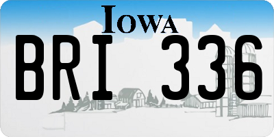 IA license plate BRI336