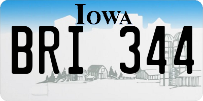 IA license plate BRI344