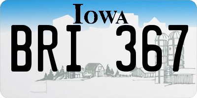 IA license plate BRI367