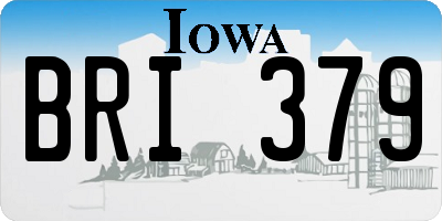 IA license plate BRI379