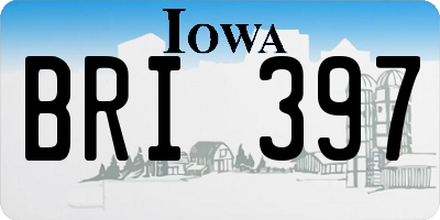 IA license plate BRI397