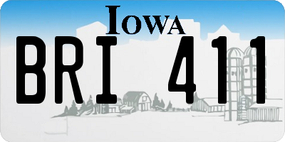 IA license plate BRI411