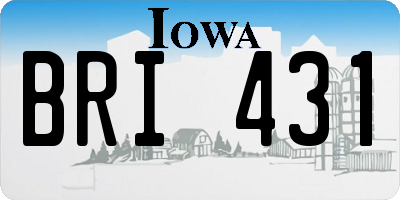 IA license plate BRI431