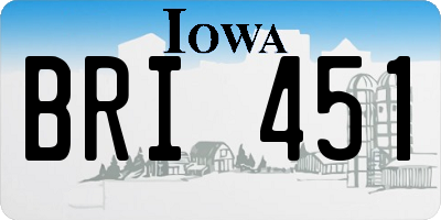 IA license plate BRI451