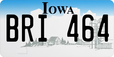 IA license plate BRI464