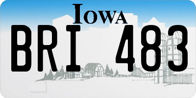 IA license plate BRI483