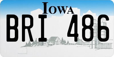 IA license plate BRI486