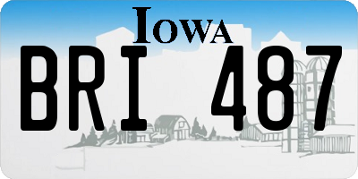 IA license plate BRI487