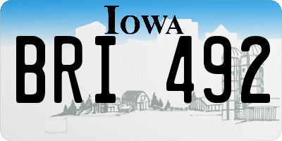 IA license plate BRI492
