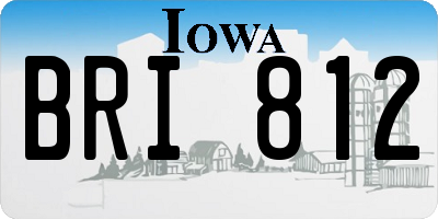 IA license plate BRI812