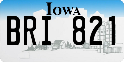 IA license plate BRI821