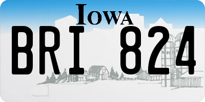 IA license plate BRI824