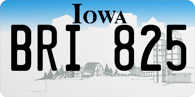 IA license plate BRI825