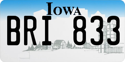 IA license plate BRI833
