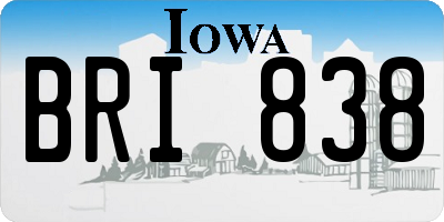IA license plate BRI838