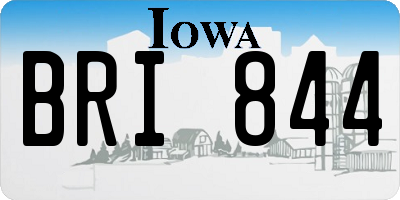 IA license plate BRI844