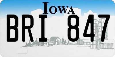 IA license plate BRI847