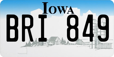 IA license plate BRI849